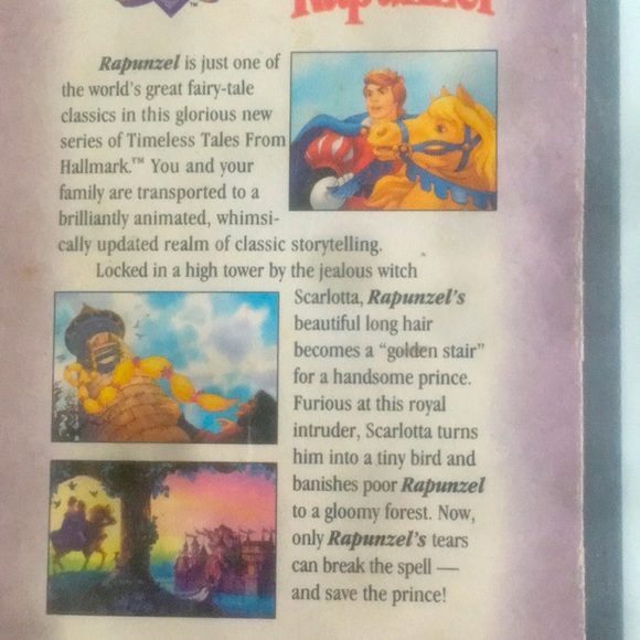 🔥2/$20🔥VTG 1990 RAPUNZEL TIMELESS TALES from Hallmark VHS#1235 Video Tape - Picture 4 of 10